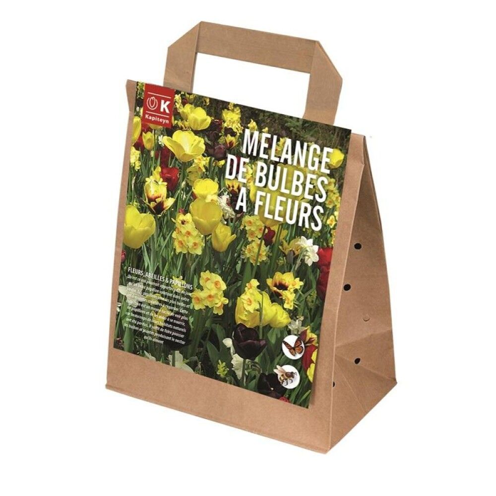 Sibullilled 25 tk Blooms, Bees & Butterflies kollane