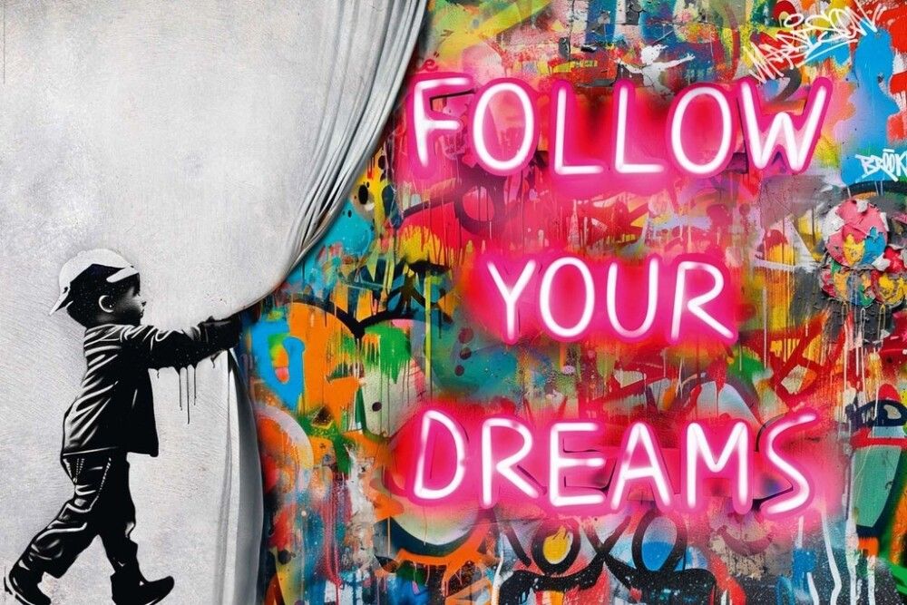 Poster Reinders 088 Curtain Boy