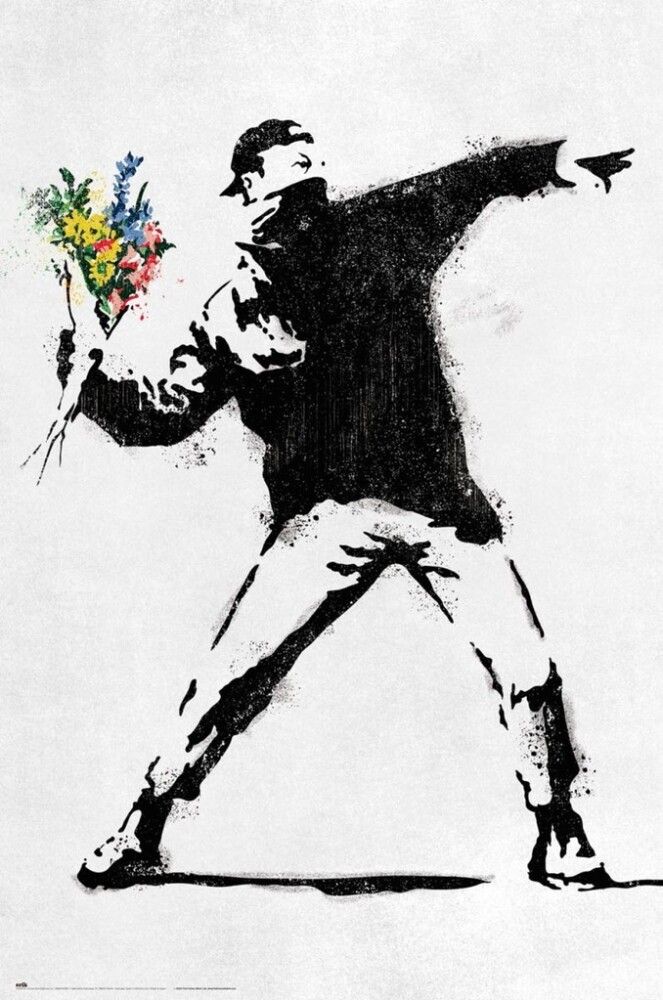 Poster Reinders Brandalised - the flower thrower 095