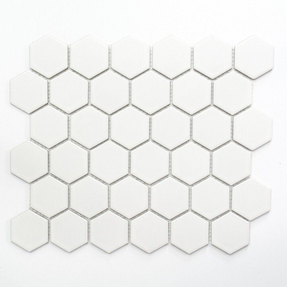 Mosaiik Hexagon valge 32,5 x 28,1 cm Matt