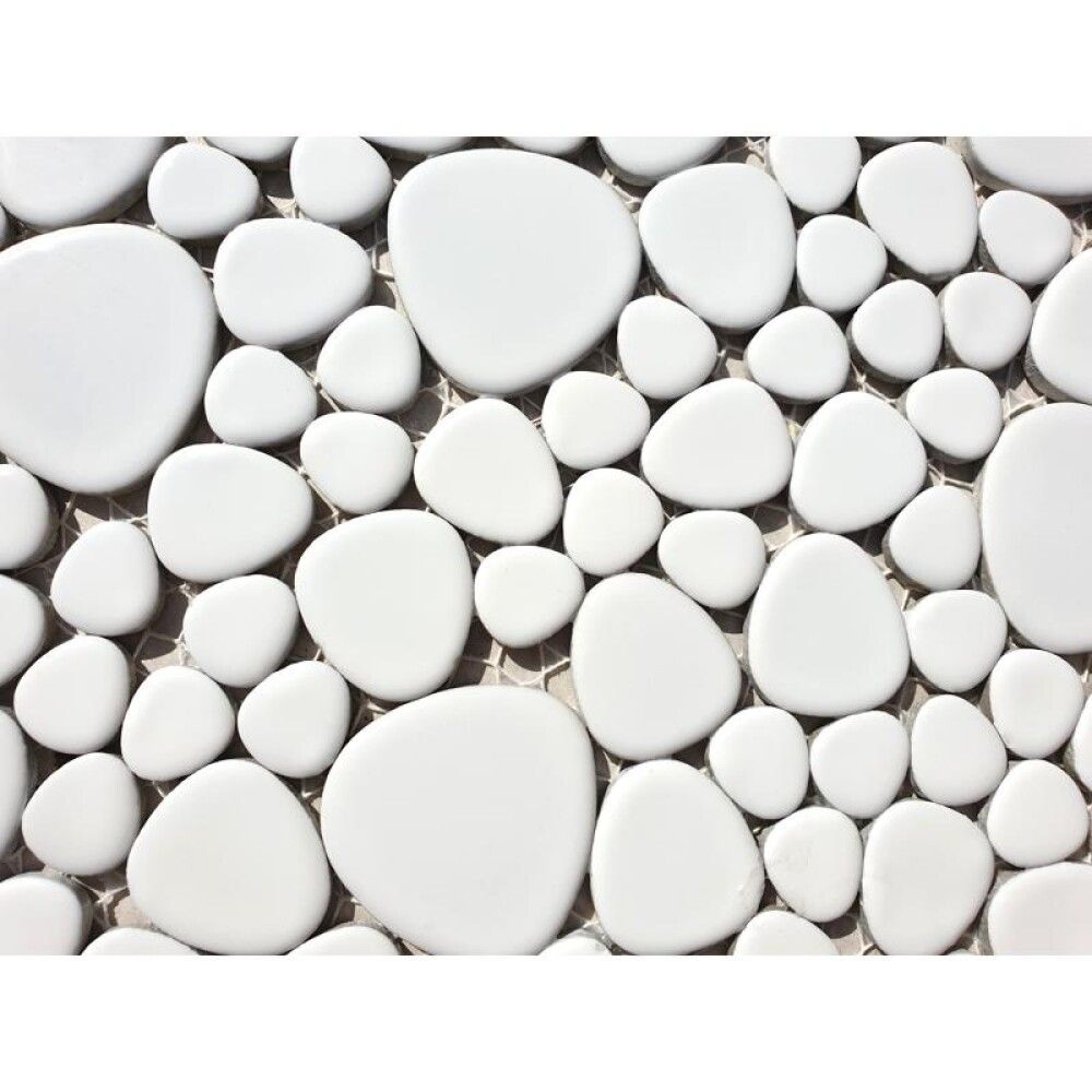 Kivimosaiik Pebble Stone valge 27,5 x 27,5 cm