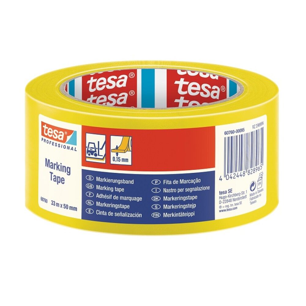 Markeerimisteip tesa® Professional 33 m x 50 mm kollane/must