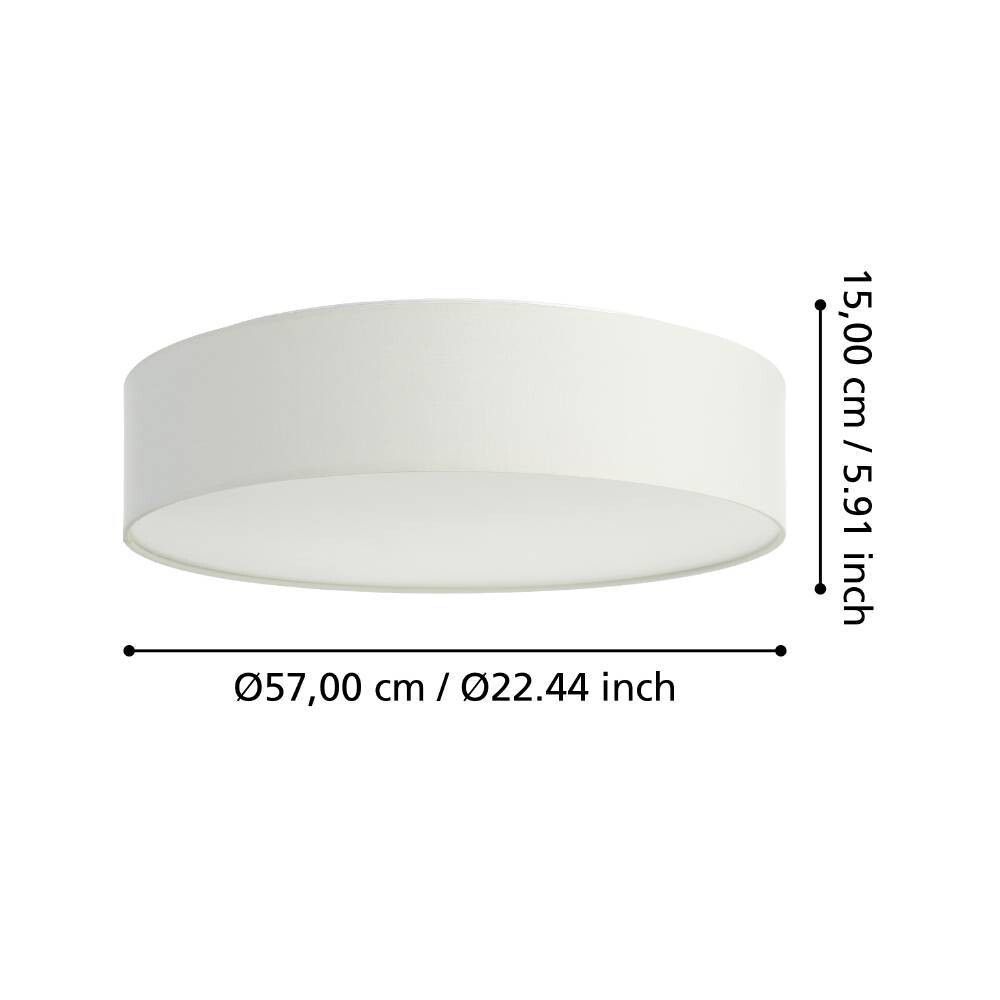 LED-laevalgusti Eglo Connect Romao-Z RGB Ø 57 cm valge