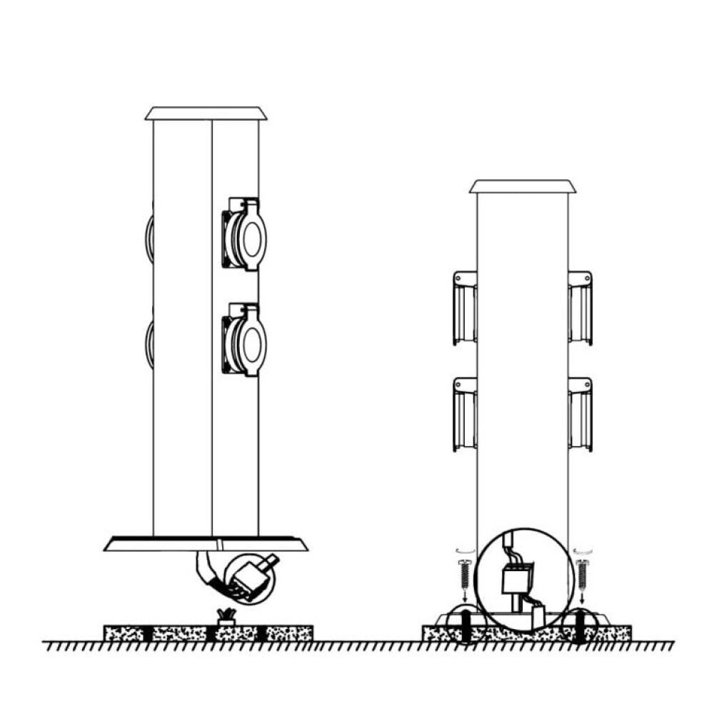 Pistikupesade post Eglo Park 4 hall