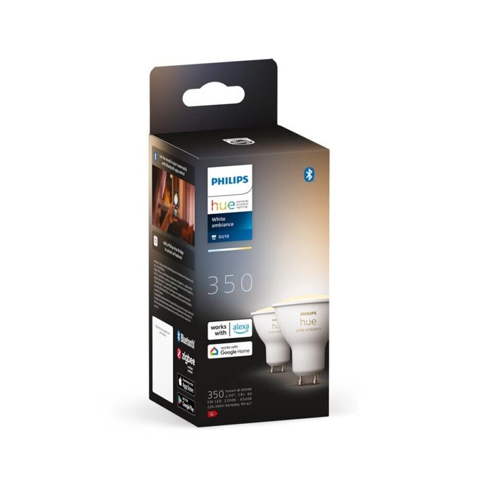 Nutilamp Philips Hue white ambiance GU10 2 tk/pk