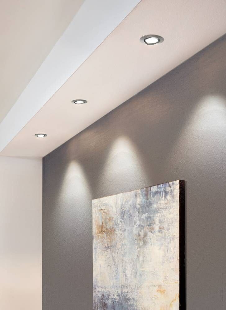 Süvistatav kohtvalgusti Pineda 1 hämardatav, harjatud teras