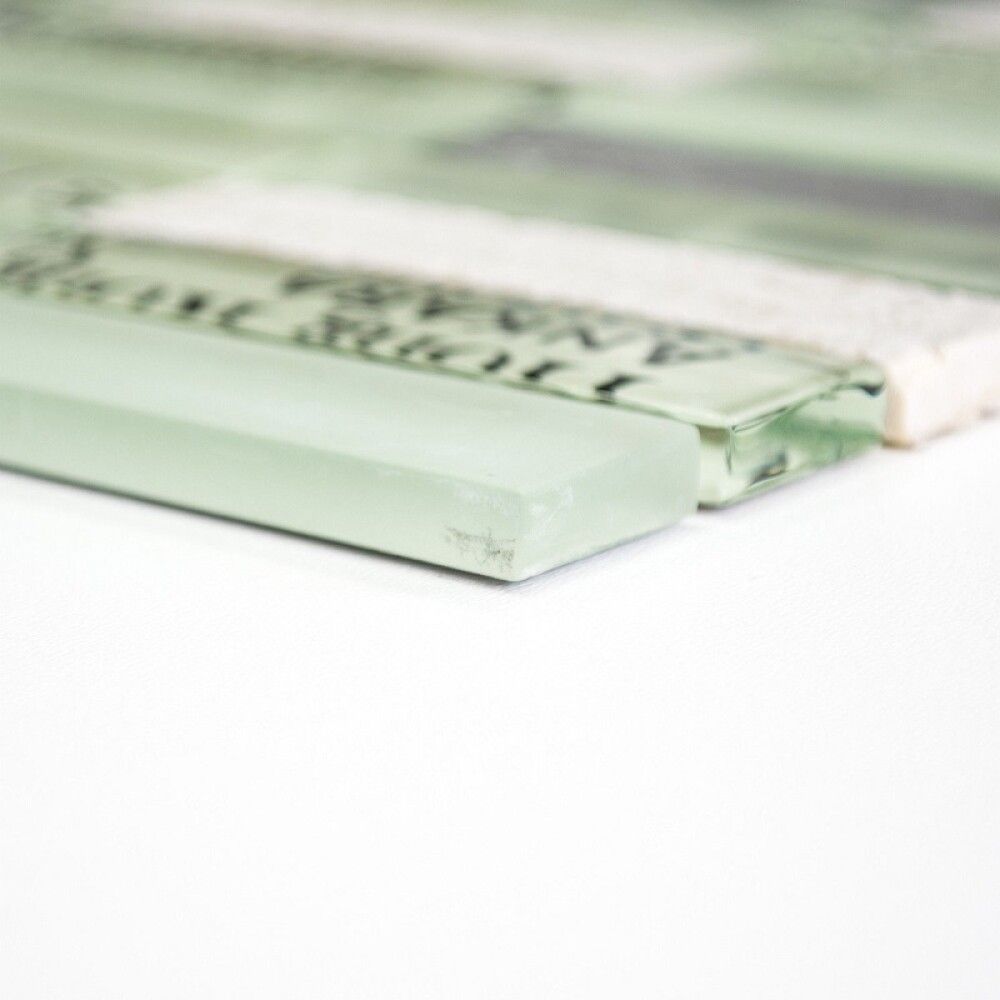 Klaas-/kivimosaiik Mix valge 30 x 30 cm