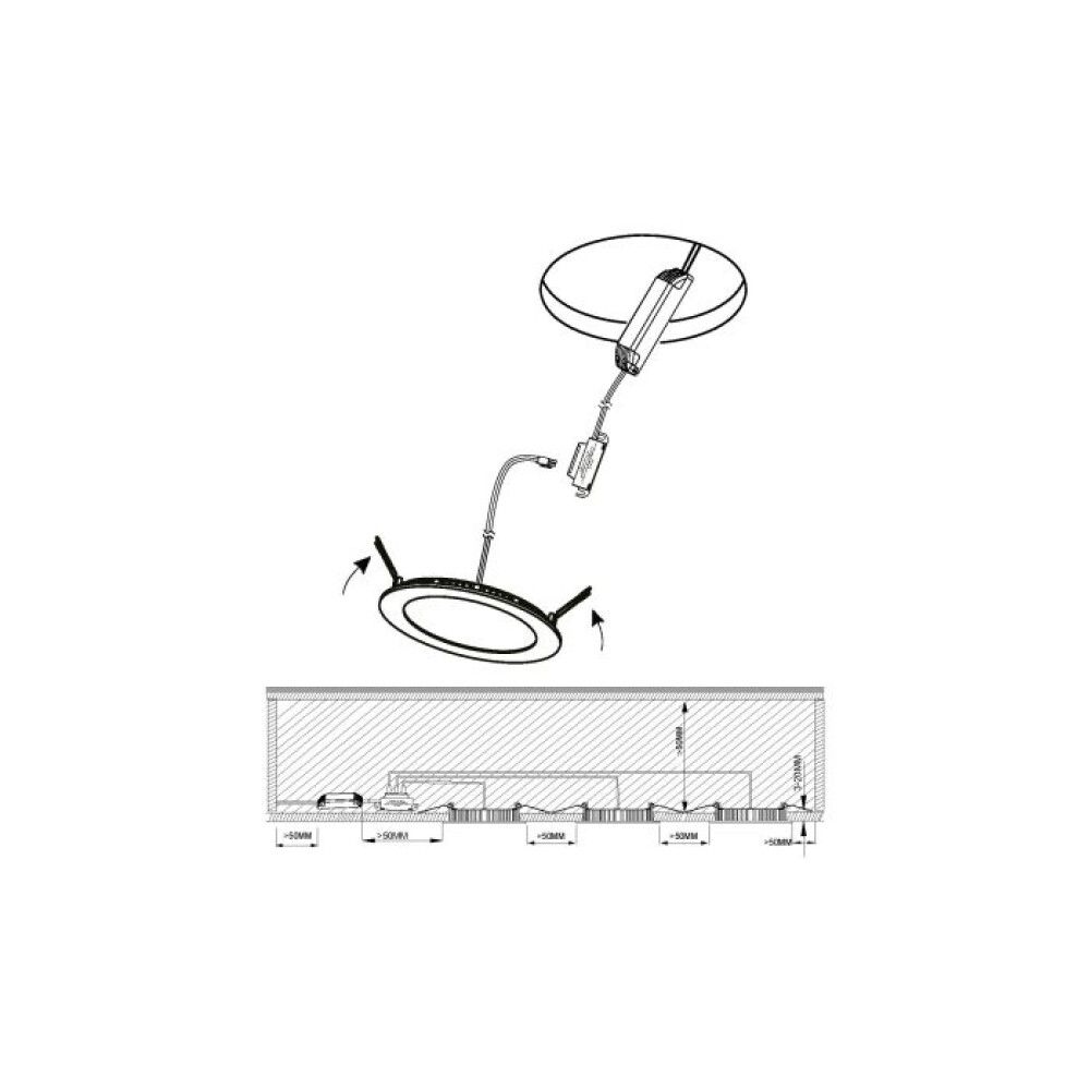 Süvistatav kohtvalgusti Fueva 1 3 tk/pakk, kroom 85 mm