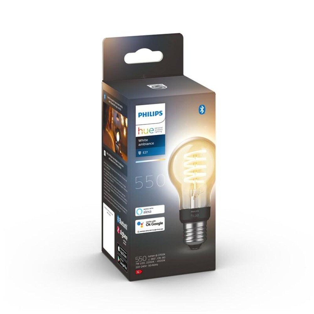 LED-nutilamp Philips Hue White ambiance Filament A60 7 W E27