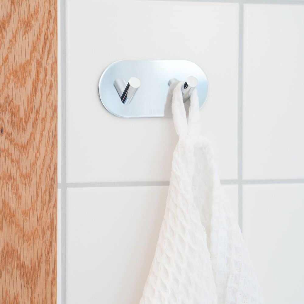 Nagi BK1091 läikiv roostevaba teras kahe konksuga