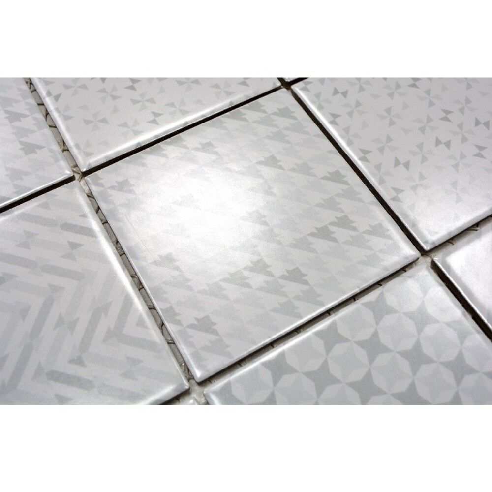 Mosaiik Quadrat Geo valge 30 x 30 cm