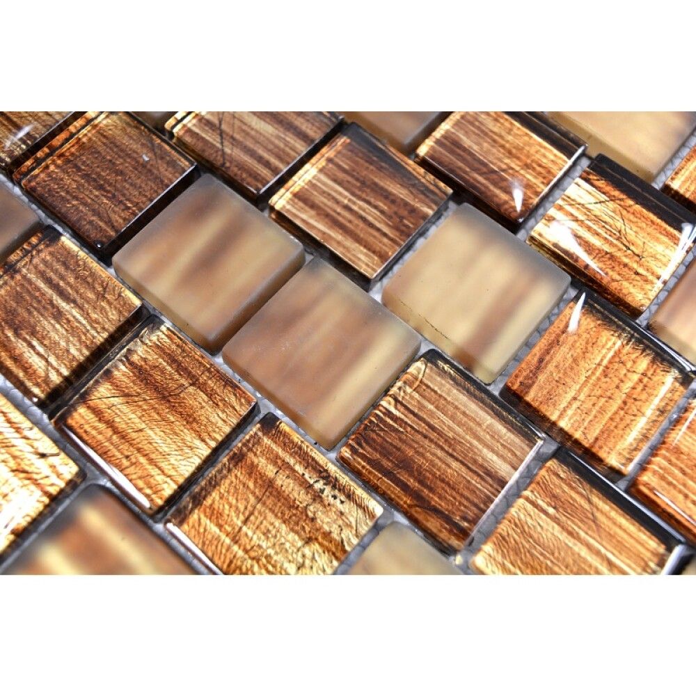 Klaasmosaiik pruun matt 28,6 x 31,8 cm