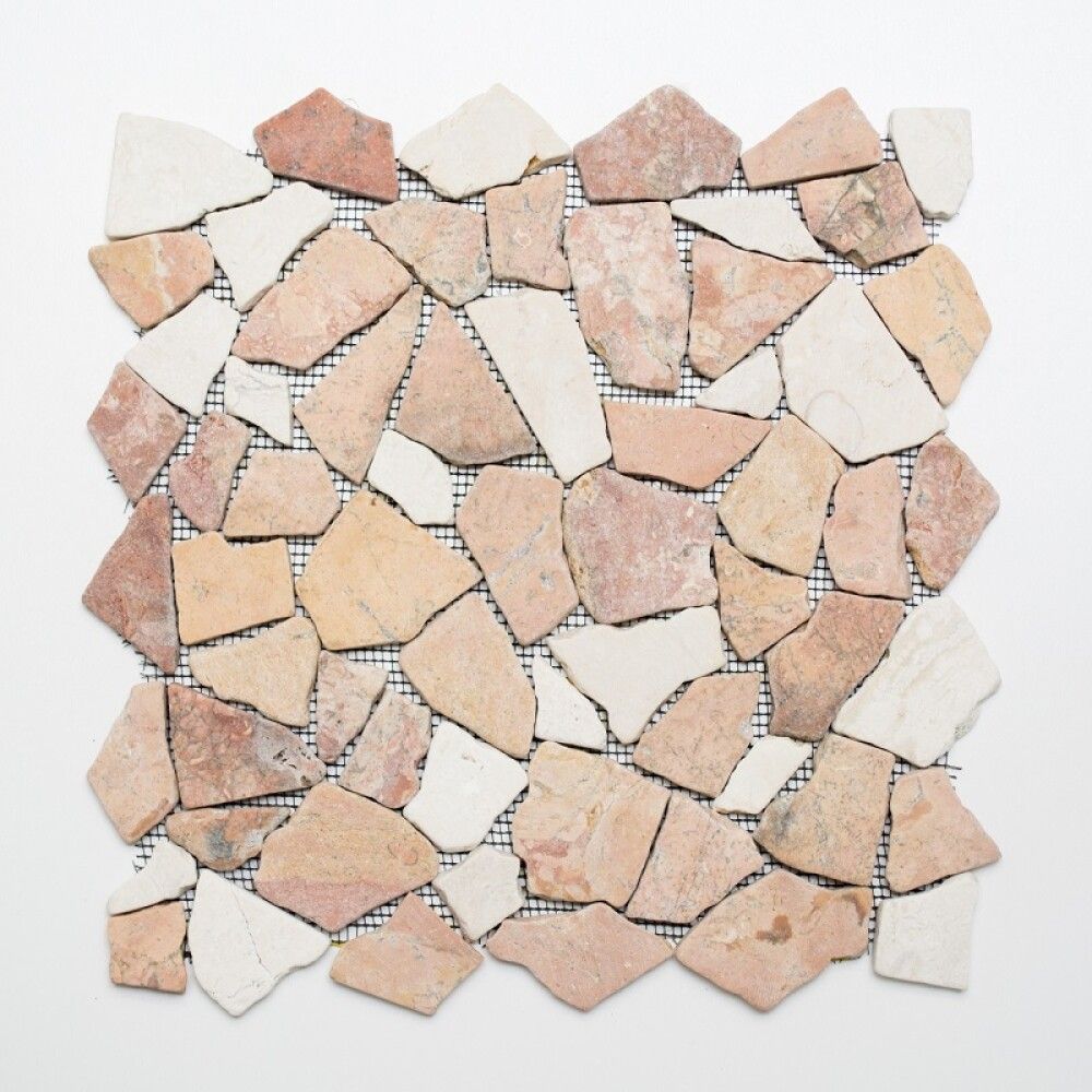 Looduskivimosaiik HuH Mosaik Bali Ciot mix RossoCream 30,5 x 30,5 cm