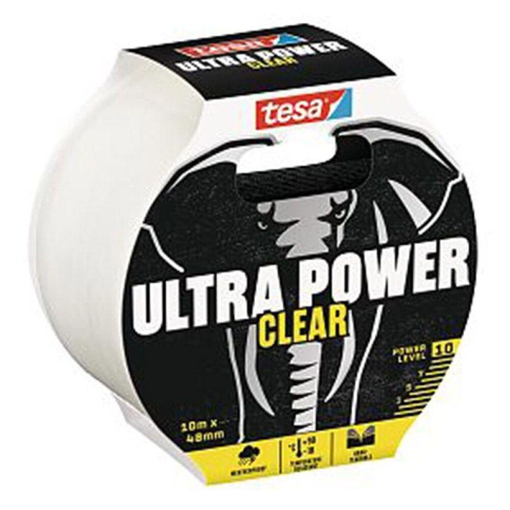 Parandusteip tesa® Ultra Power clear 10 m x 48 mm