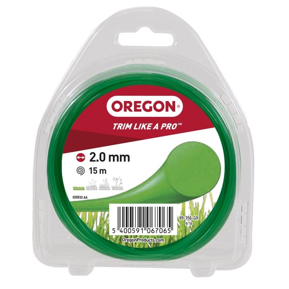 Trimmeri jõhv Oregon 2,0 mm x 15 m, roheline