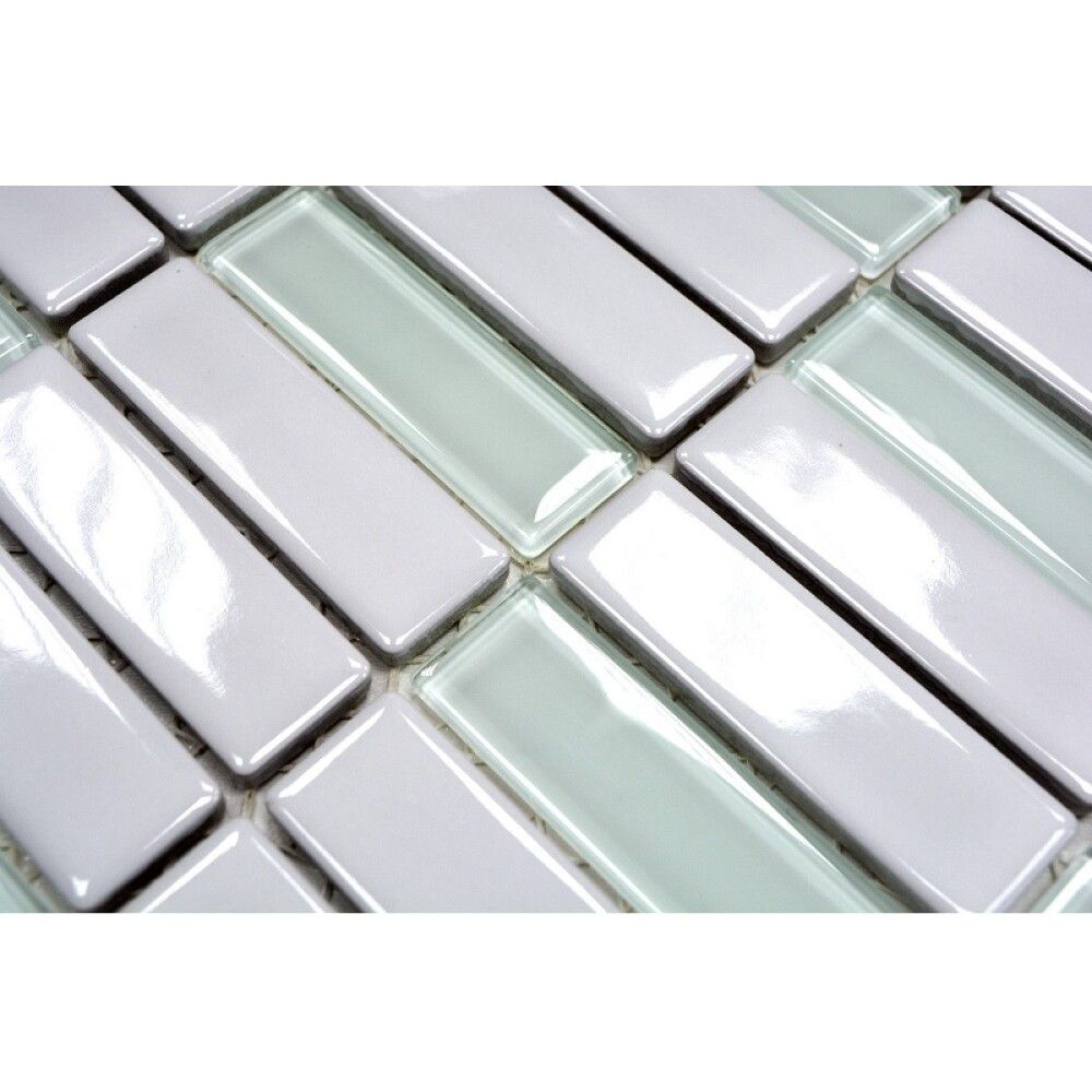 Mosaiik Mix valge läikiv 29,5 x 29 cm