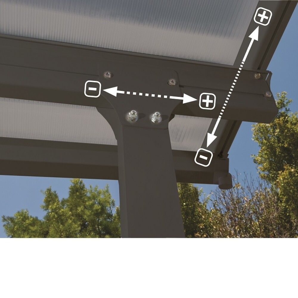 Terrassikatus Solid Elements Martina hall 3,05 x 3 m