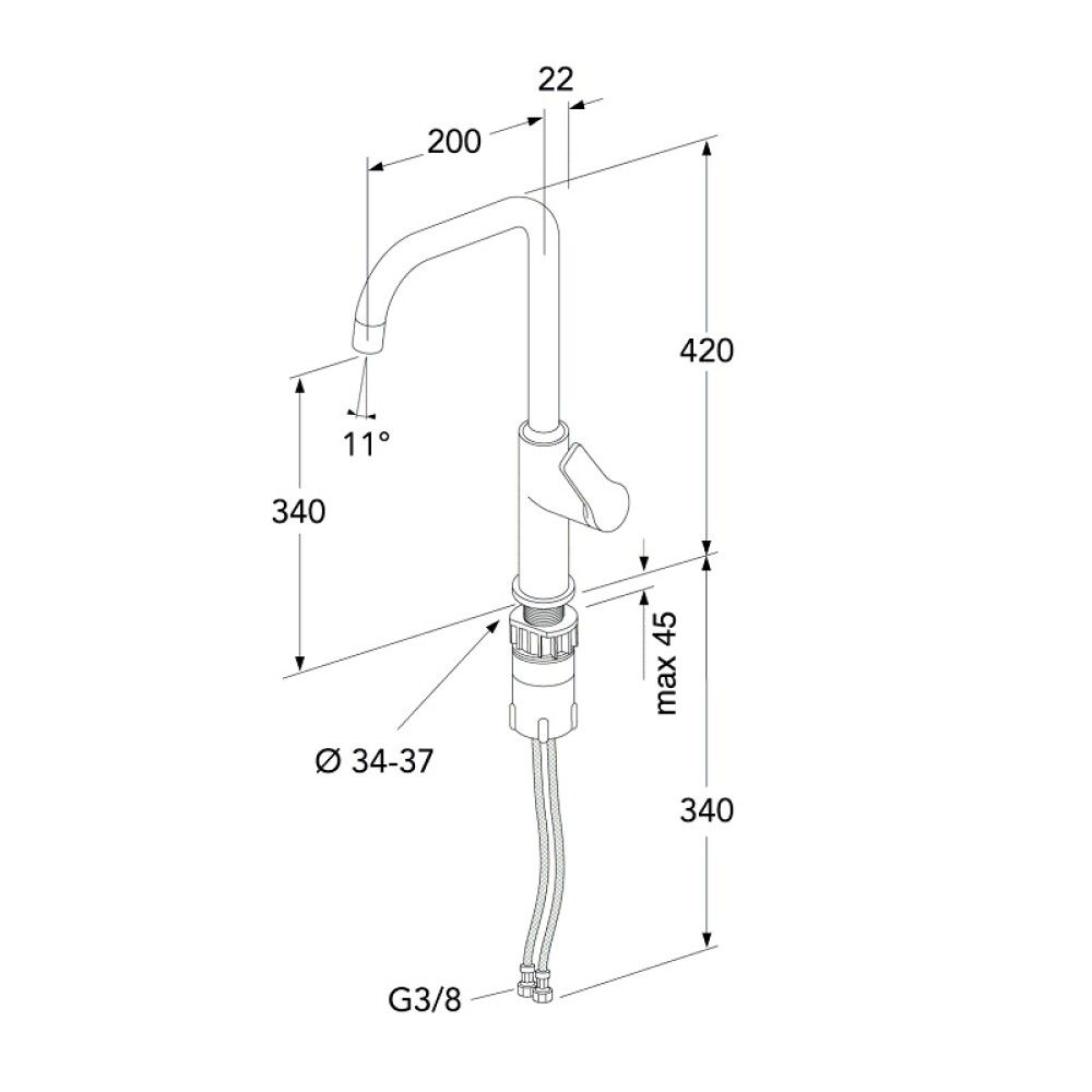 Köögisegisti Gustavsberg Epic matt must
