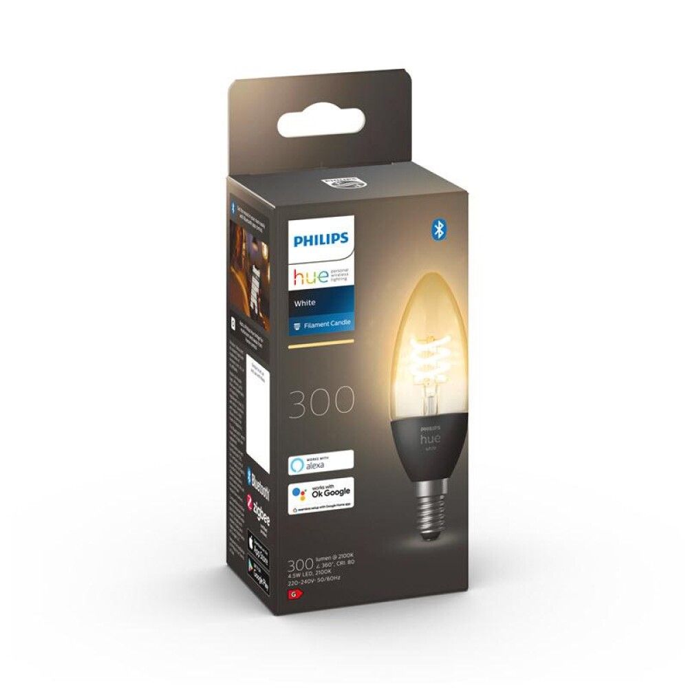 LED-nutilamp Philips Hue White Ambiance Filament 4,5 W E14