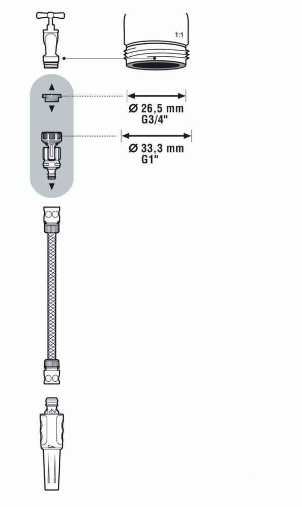 Kraaniliides nurgaga 1"- 1/2"