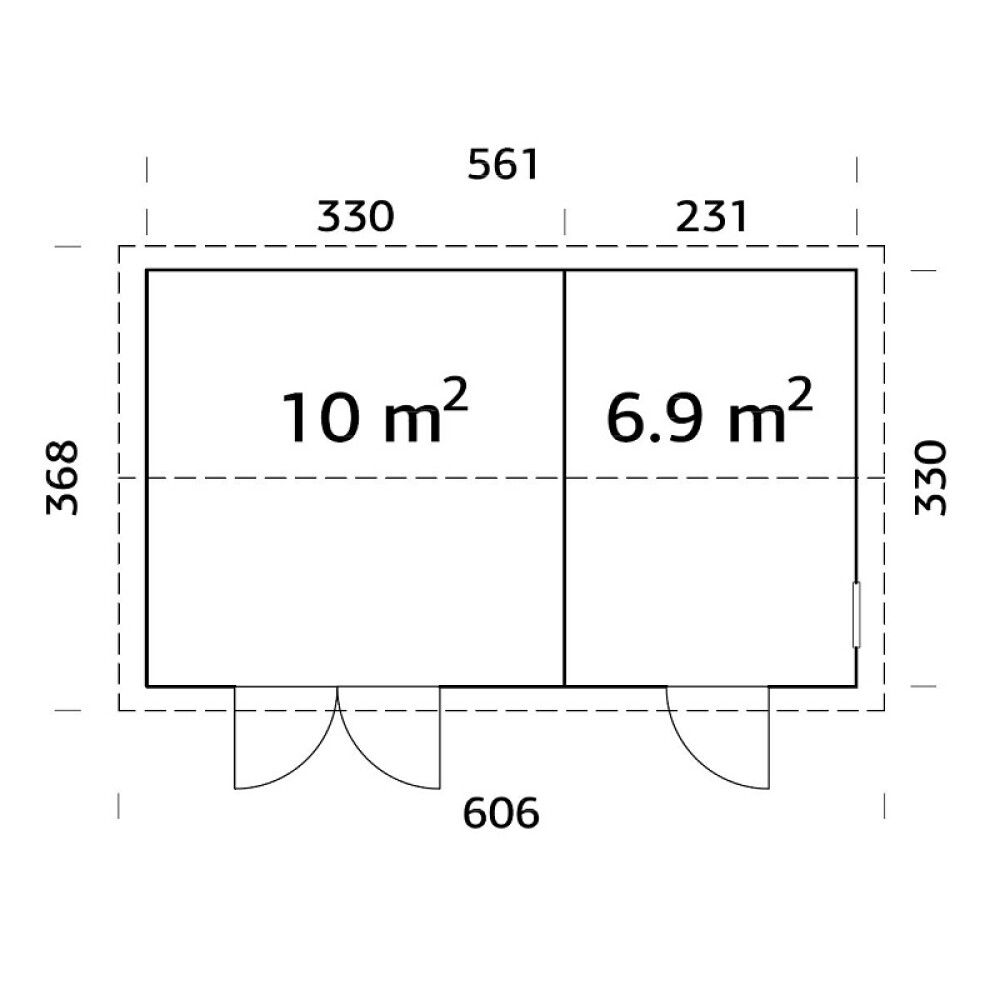 Tööriistakuur Palmako Olaf 16,9 m²