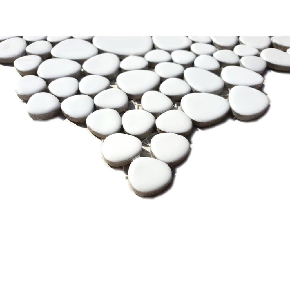 Kivimosaiik Pebble Stone valge 27,5 x 27,5 cm
