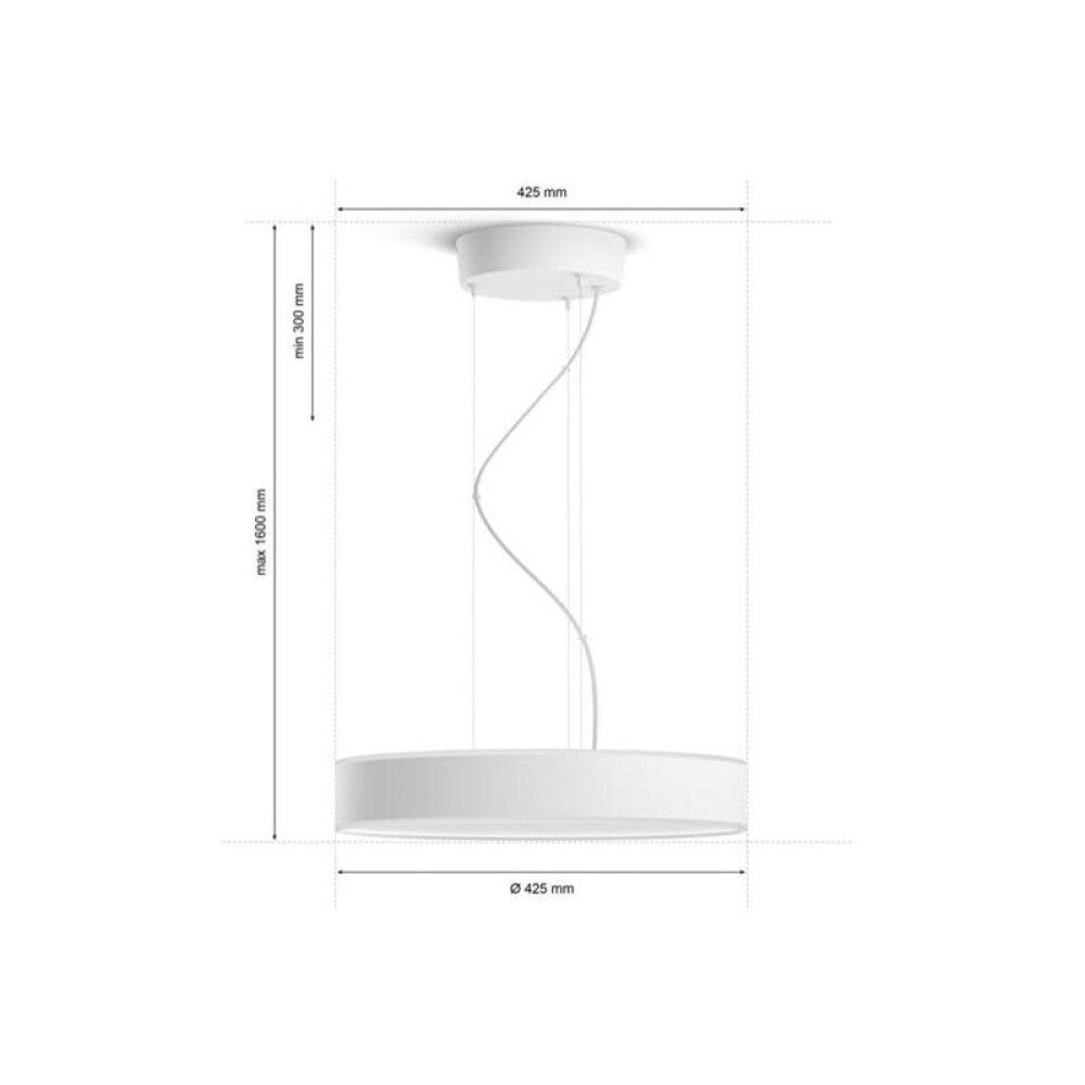 LED-rippvalgusti Philips Hue Enrave valge