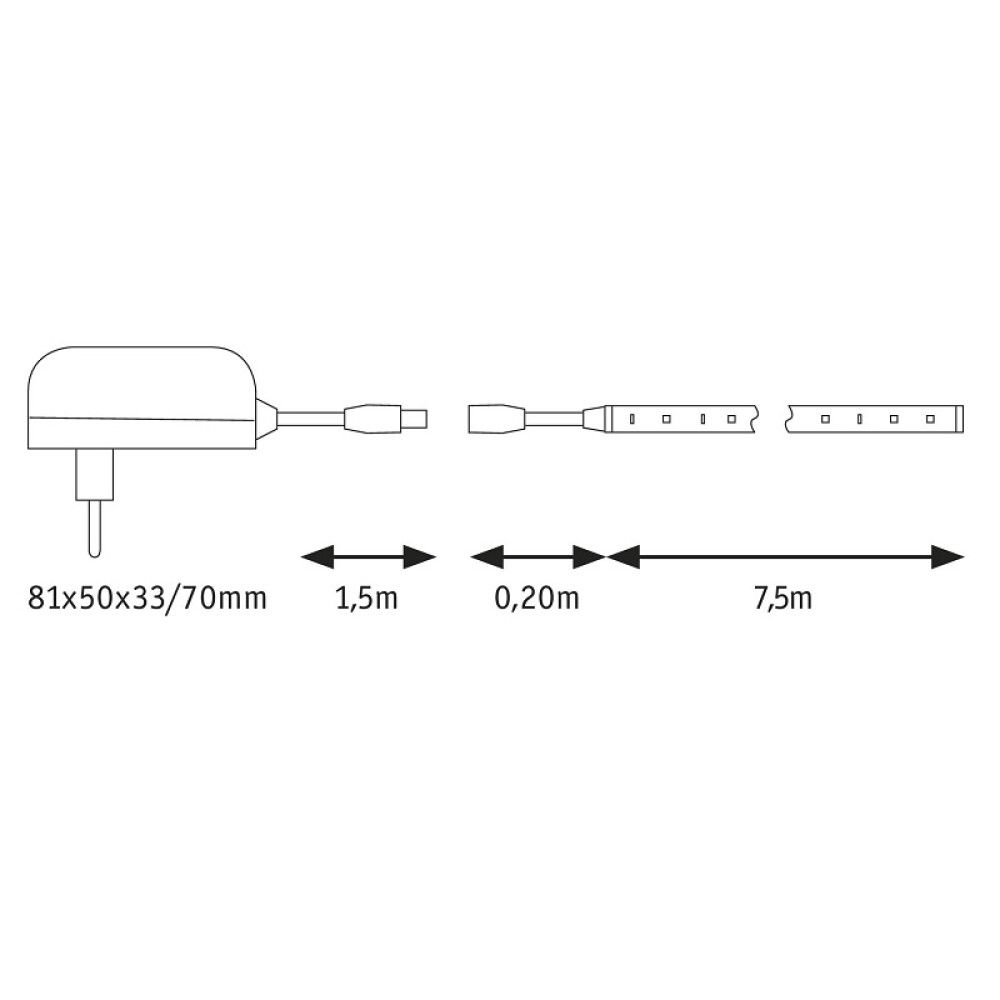 LED- valgusriba Paulmann SimpLED külm valge 7,5 m