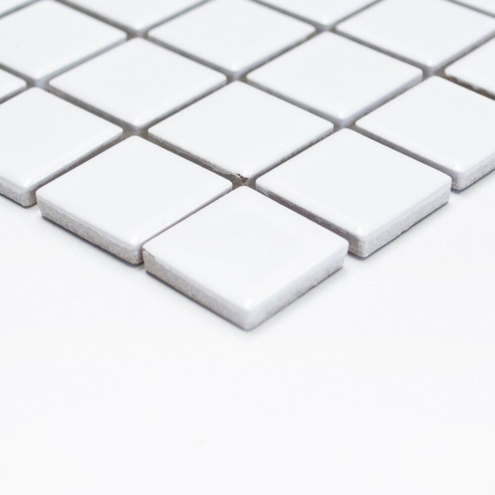 Mosaiik Square valge läikiv 30 x 30 cm