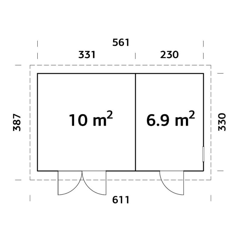 Aiakuur Palmako Kalle 16,9 m²