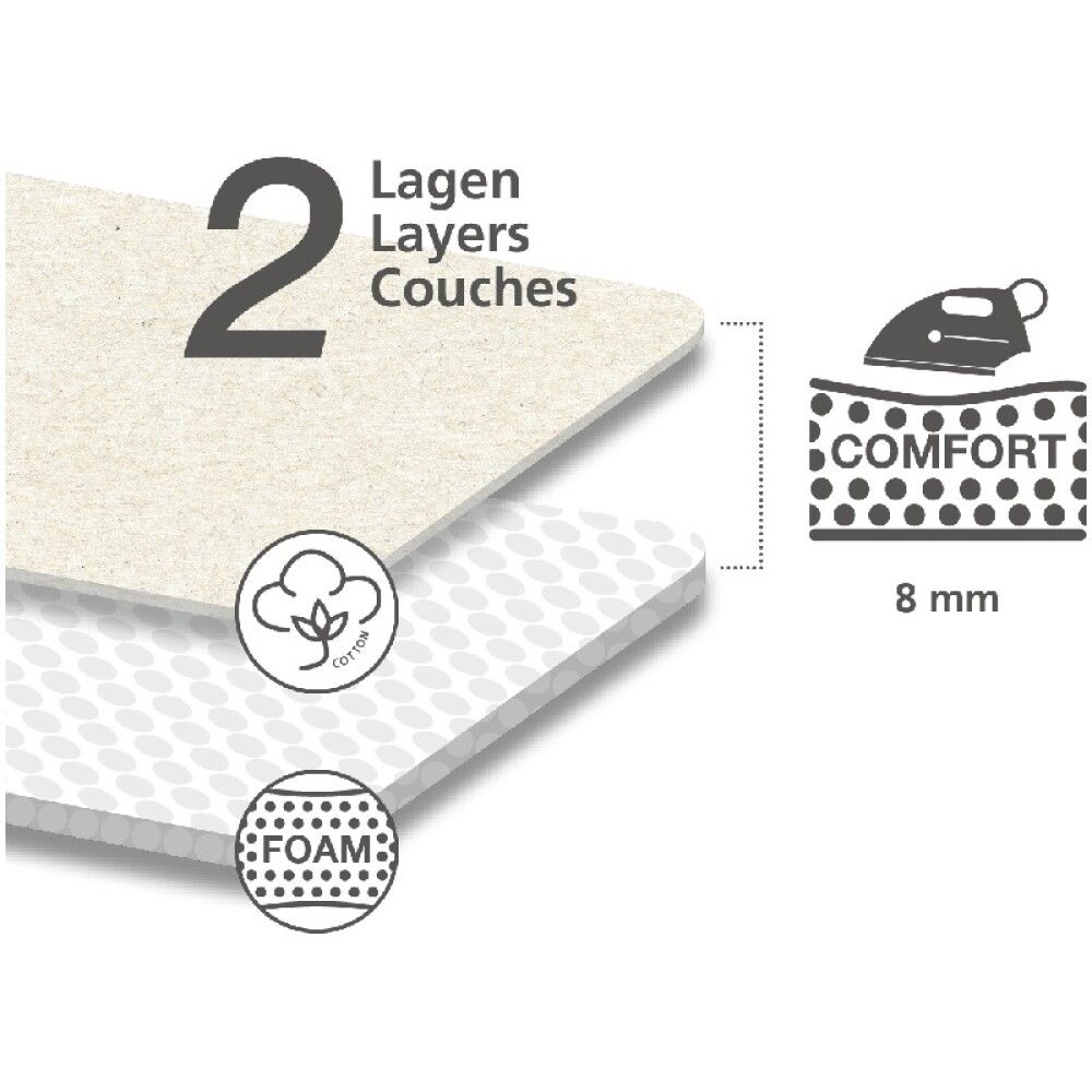 Triikimislaud Classic 120 x 38 cm, must