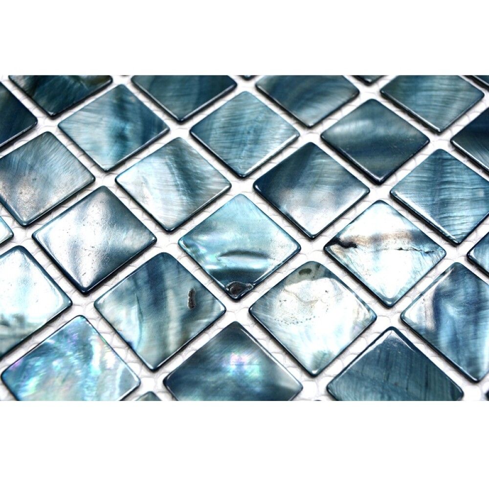 Mosaiik Quadrat Mix sinine/hall 30 x 30 cm