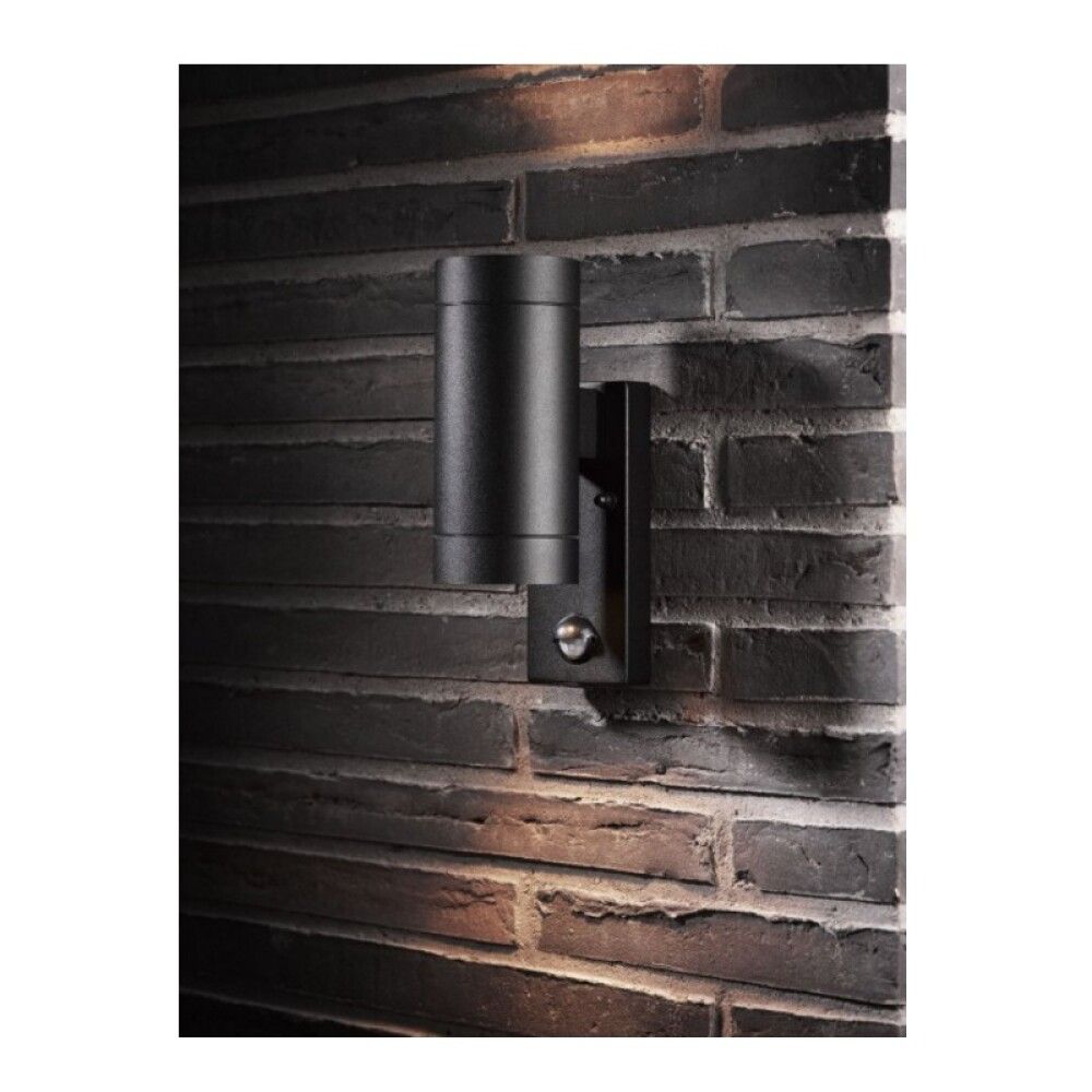 Välisseinavalgusti Nordlux Tin Maxi Double Sensor must
