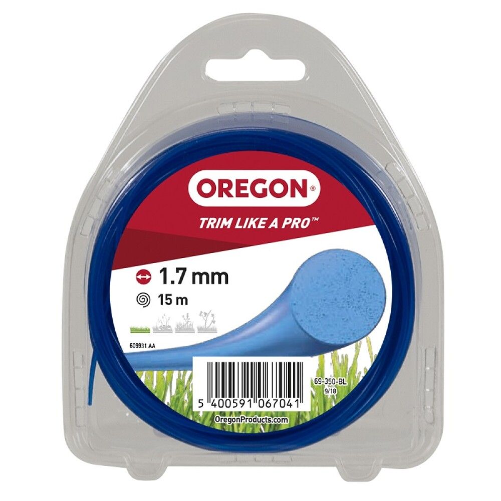 Trimmeri jõhv Oregon 1,7 mm x 15 m, sinine