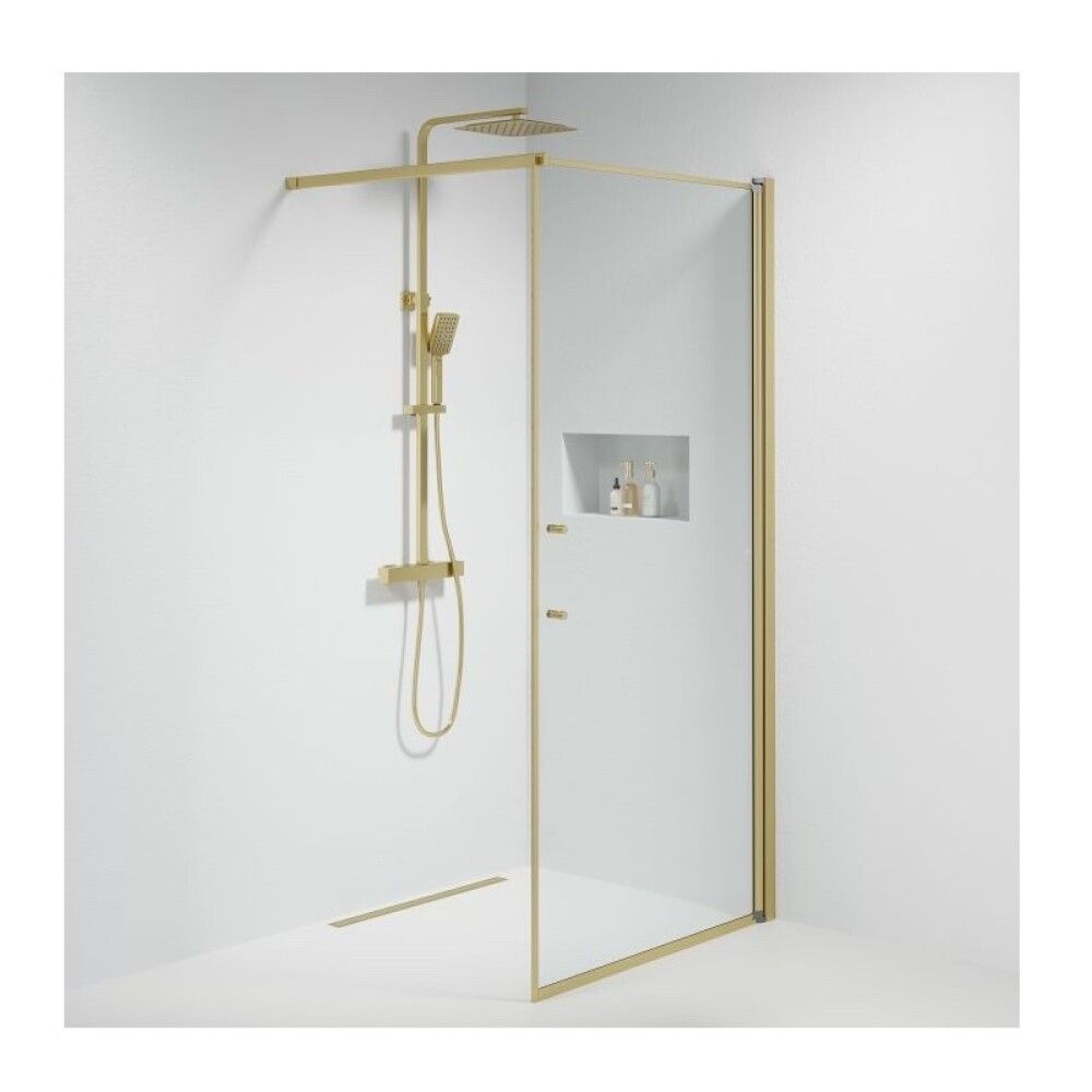 Profiilikomplekt fikseeritud dušiseinale Camargue Skärgård harjatud messing