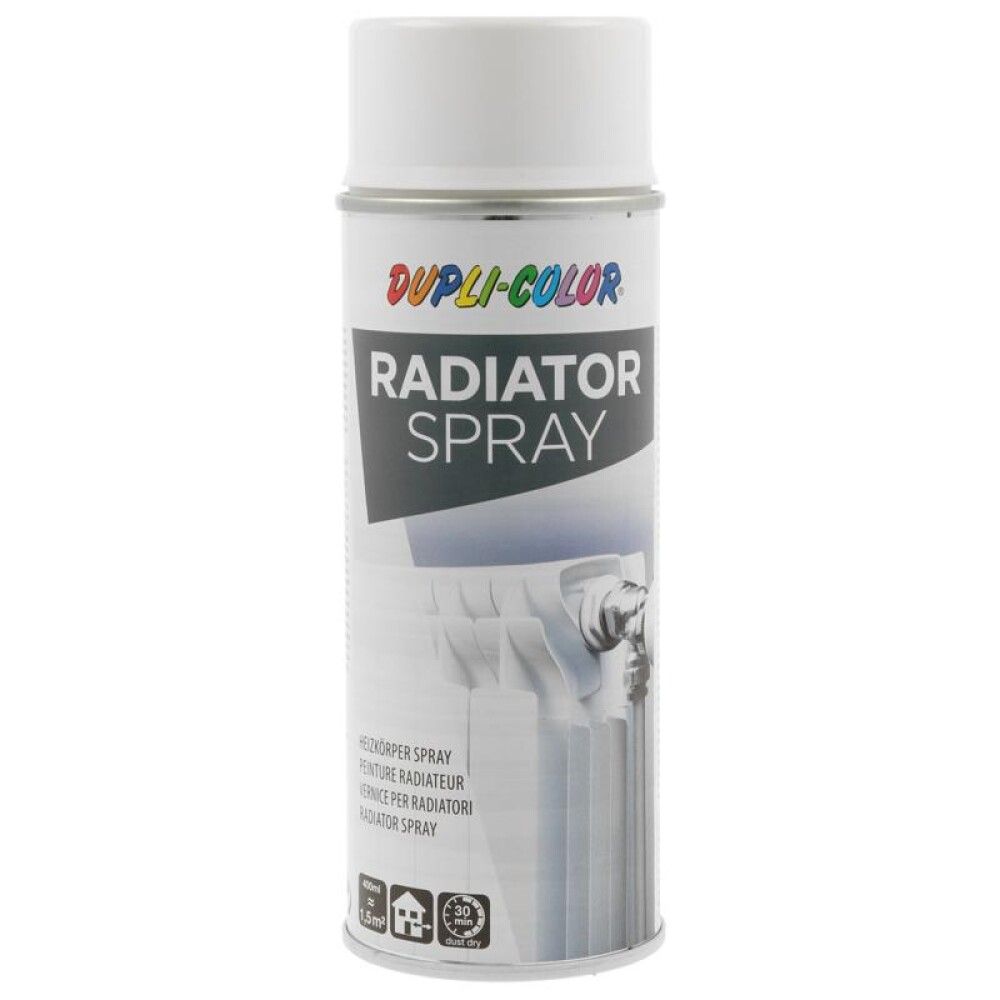 Radiaatori värv Dupli-Color 400 ml RAL 9010 spray white läikiv