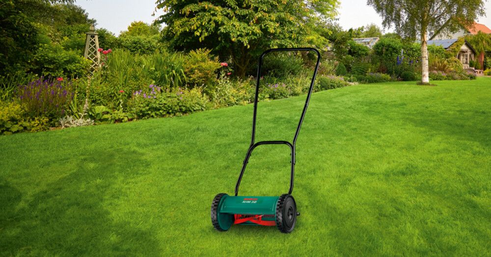 Mehaaniline muruniiduk Bosch AHM 38 G kogumiskotiga