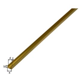 U-profiil Kantoflex messing 6 x 6 x 6 x 1 mm, 1 m
