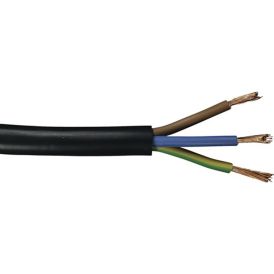 Elektrikaabel Kabelexpress H05VV-F3x1,5 mm² must, jooksva meetriga