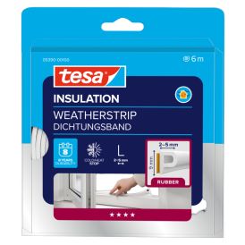Aknatihend tesamoll® P-profiil 6 m x 9 mm x 5,5 mm, valge