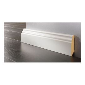 Põrandaliist profileeritud MDF valge 17 x 70 x 2600 mm