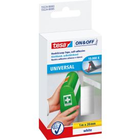 Takjateip tesa® On&Off Universal valge 1 m x 20 mm
