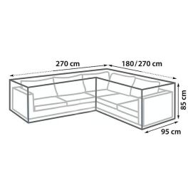Mööblikate SunFun L kujuga 270 x 95 x 85 cm