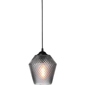 Rippvalgusti Nobb Edgy Ø 17 cm, suitsuklaas