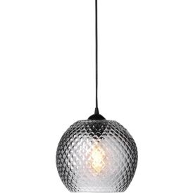 Rippvalgusti Halotech Nobb Ball Ø 22 cm, suitsuklaas