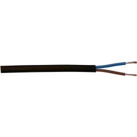 Juhe PVC Kabelexpress H03VV-F2x0,75 mm² must, jooksva meetriga