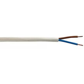 Elektrikaabel Kabelexpress H03VVH2-F2x0,75 mm² valge, jooksva meetriga
