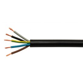 Kummikaabel Kabelexpress H05RR-F3x1,5 mm² must, jooksva meetriga