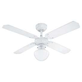 Valgusti ventilaatoriga Proklima Bungonia valge