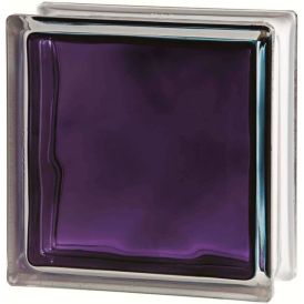Klaasplokk Wave violett 190 x 190 x 80 mm